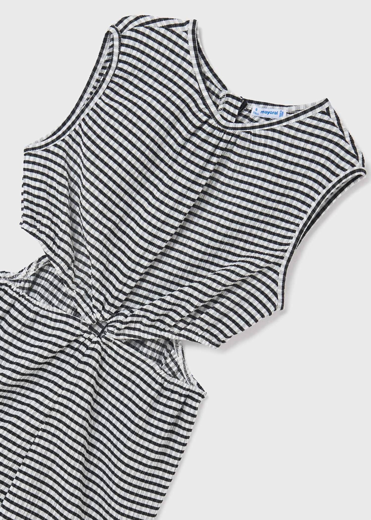 Mayoral - Kids Jacquard Gingham Cutout Jumpsuit