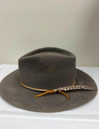 Jw Bennett - Unisex Western 50x Teardrop Flat Brim Hat