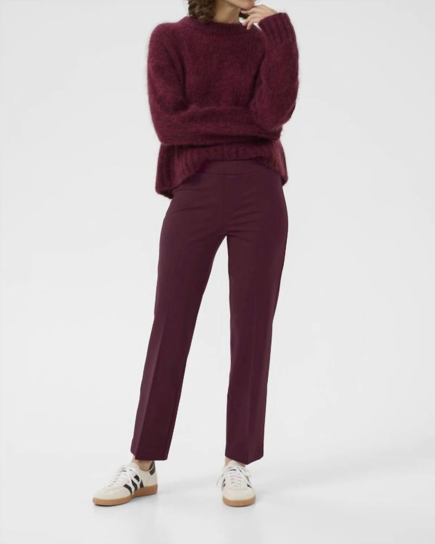 Part Two Ponta Trouser in tawny port - women's pants - alternate view