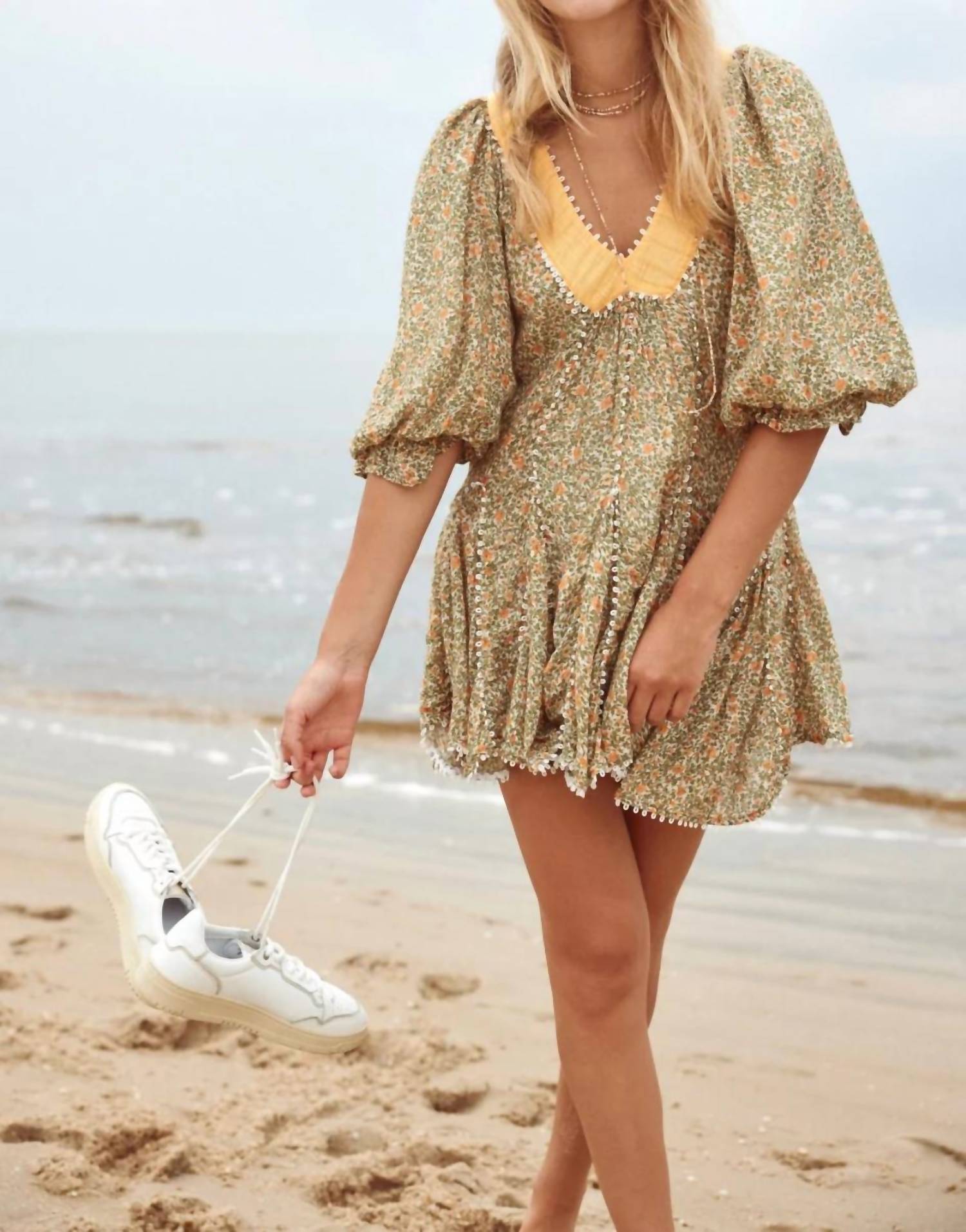 Free People - Bali Coral Mini Dress