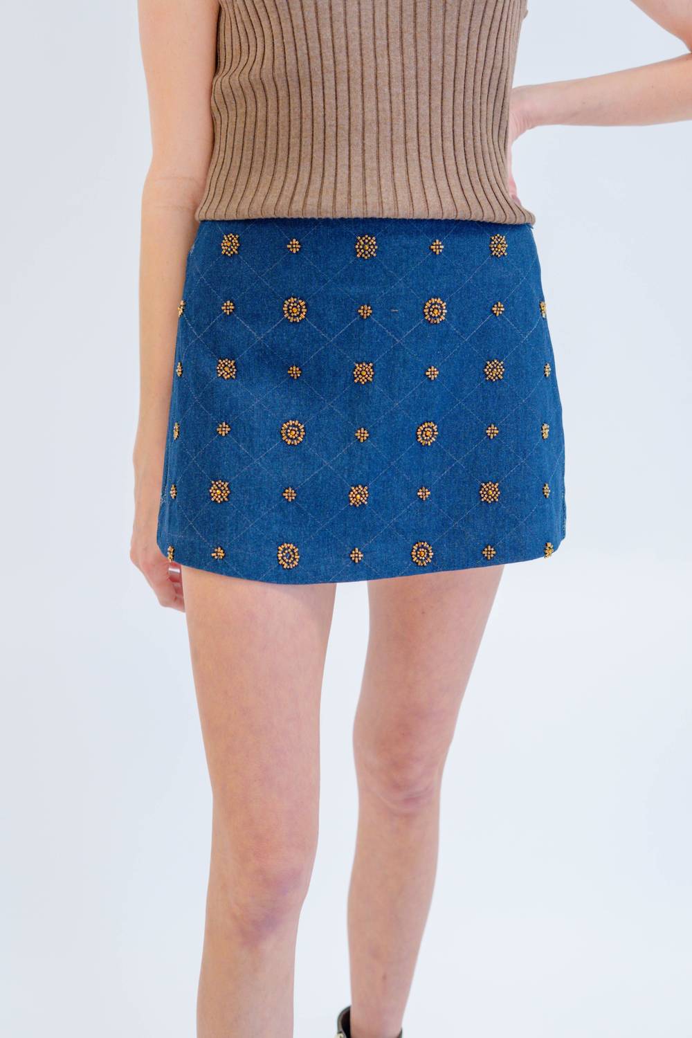 Raisonnel - Embelished Denim Skort