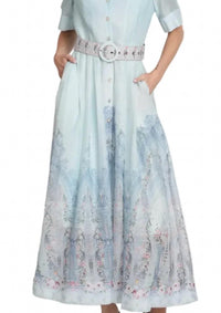 Beulah - Romantic Botanical Print Maxi Dress