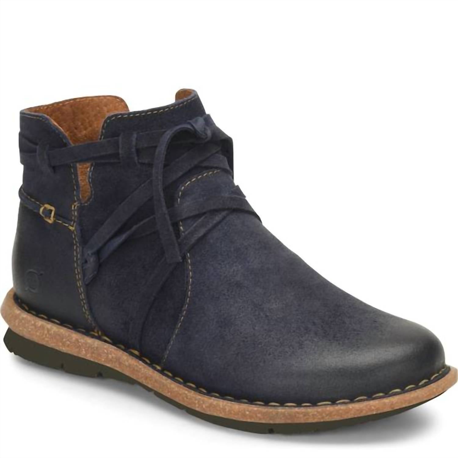 Born Women's Tarkin Eclectic Boot in navy indigo - women's shoe - detail view