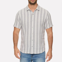 Flags & Anthem - Hutchins Short Sleeve Textured Stripe Shirt