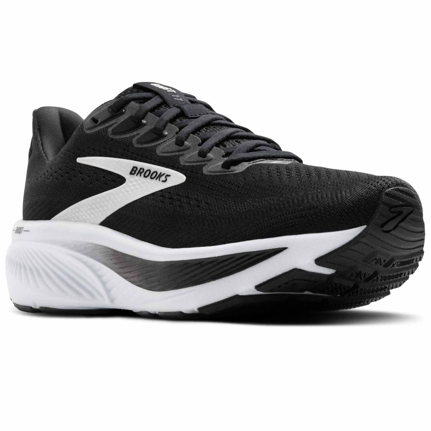 BROOKS Men's Ghost 17 Running Shoes in black grey white 3 - men's shoe