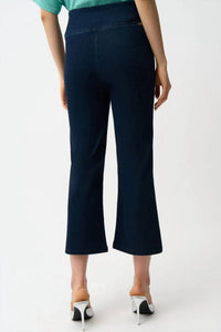 Joseph Ribkoff - Knit Denim Crop Flare Pants