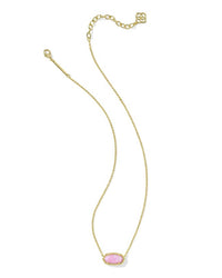 Kendra Scott Women's Elisa Short Pendant Necklace in carnation lab grown opal - women's jewelry - detail view