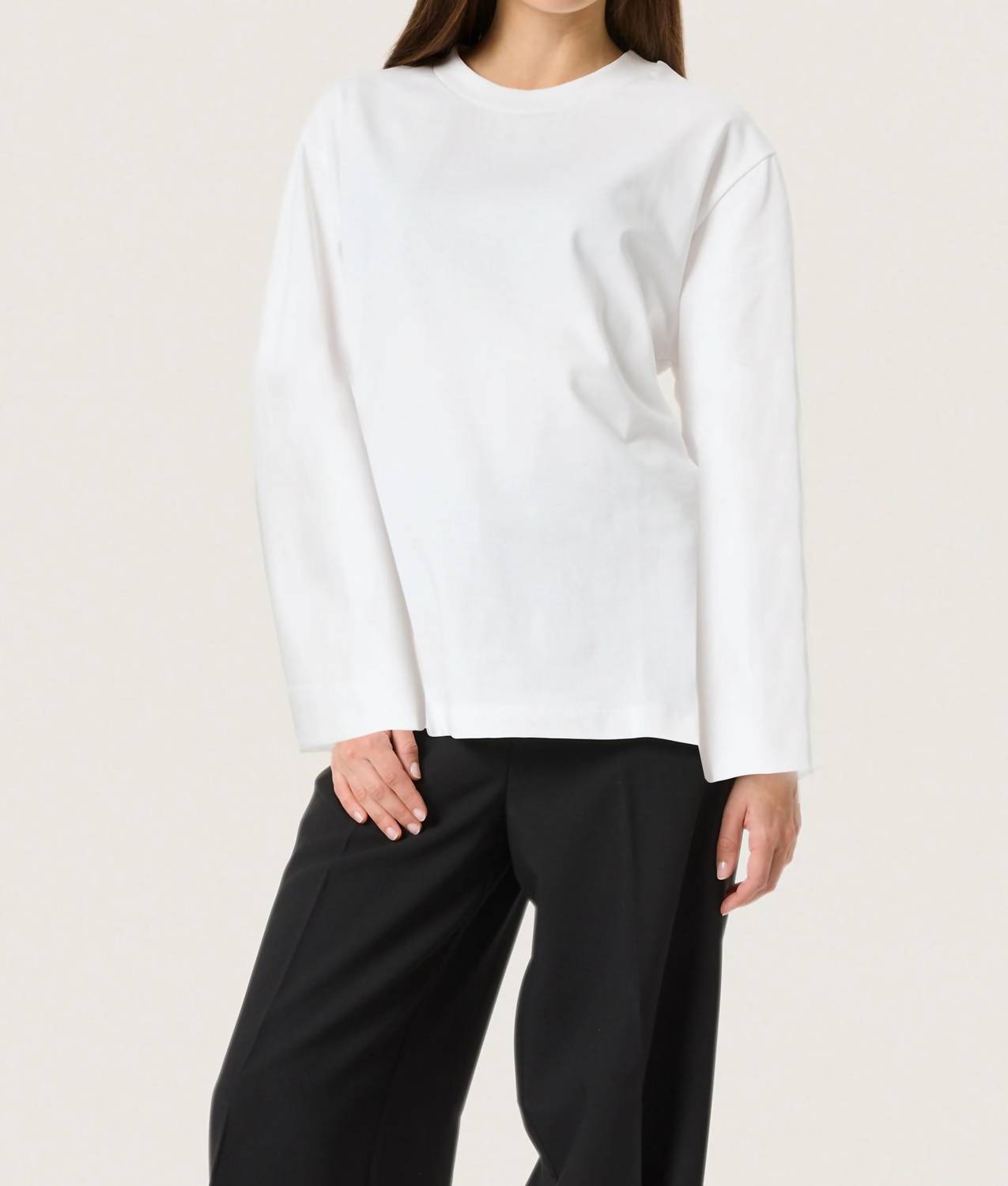 Soaked In Luxury - Coreen Long Sleeve A-line Fit T-shirt