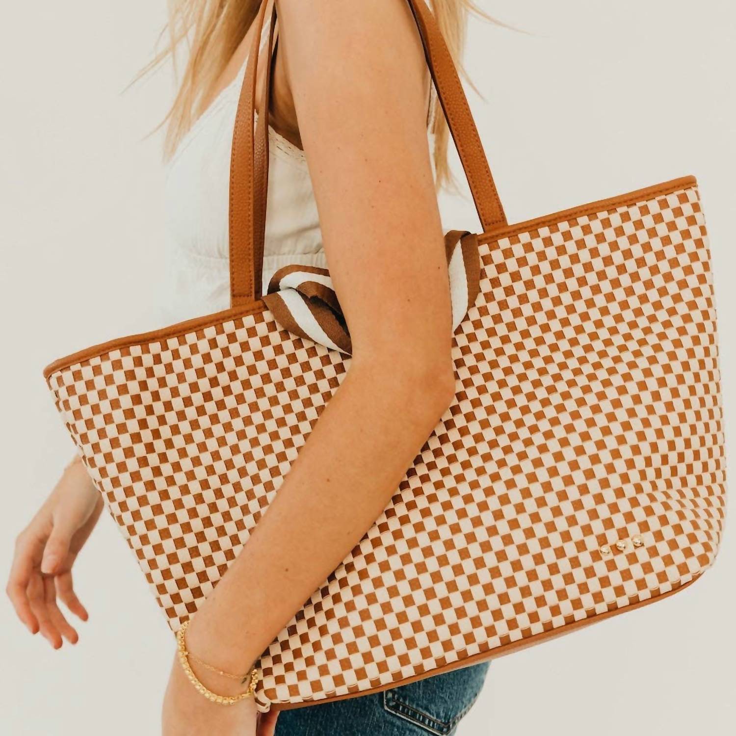 Pretty Simple - Women's Woven Tiffany Organizer Tote Bag