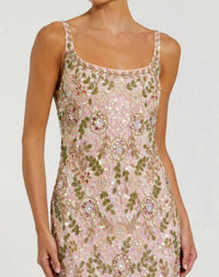 Mac Duggal - Sleeveless Hand Embellished Floral Maxi Dress