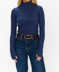 Show Me Your Mumu Layer Up Long Sleeve Top in navy - women's sweater
