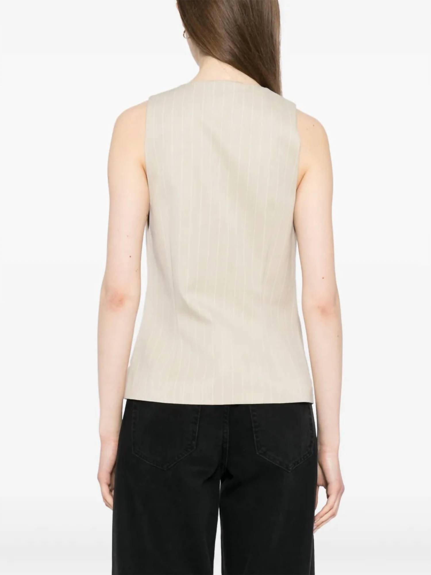 St. Agni - Pinstripe Wool Vest