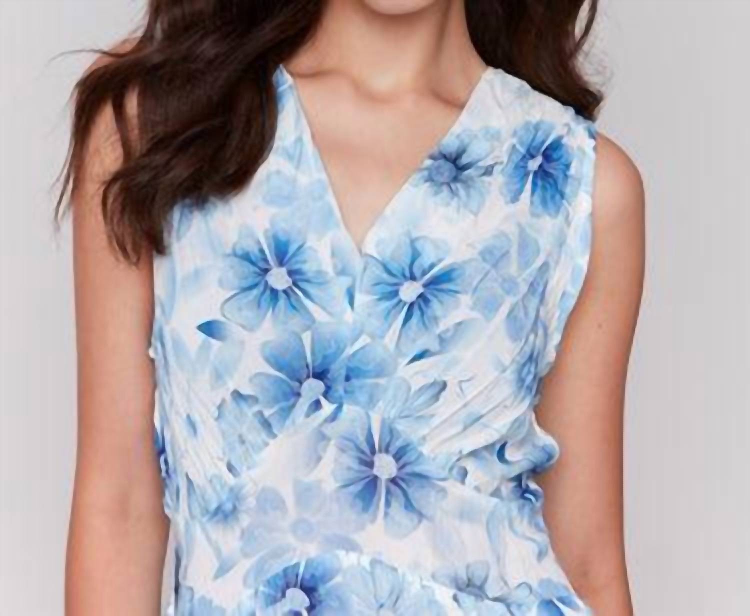 Charlie B - Watercolor V-neck Dress