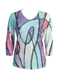 Jess & Jane - Women's Sonata Burnout Sublimation Top