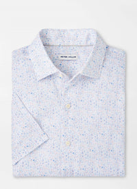 PETER MILLAR Soiree Linen Short Sleeve Shirt in multi - men's shirt - view 4