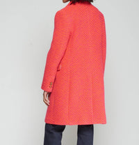 Vilagallo Aricia Coat in rosa naranja diagonal - women's jacket - alternate view