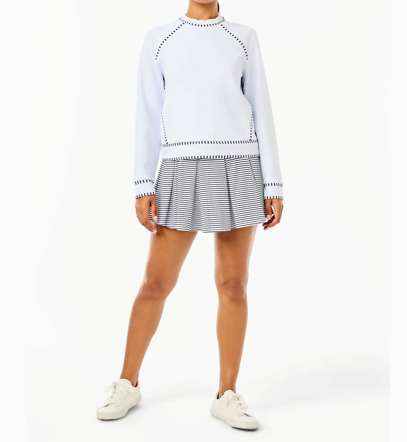 ADDISON BAY Scuba Light Bainbridge Crewneck Sweatshirt in white - women's sweater - view 5