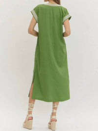 Entro - Applique Trim Midi Dress