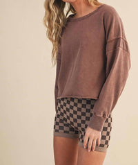 Kimberly C - Cutout Back Layering Sweatshirt