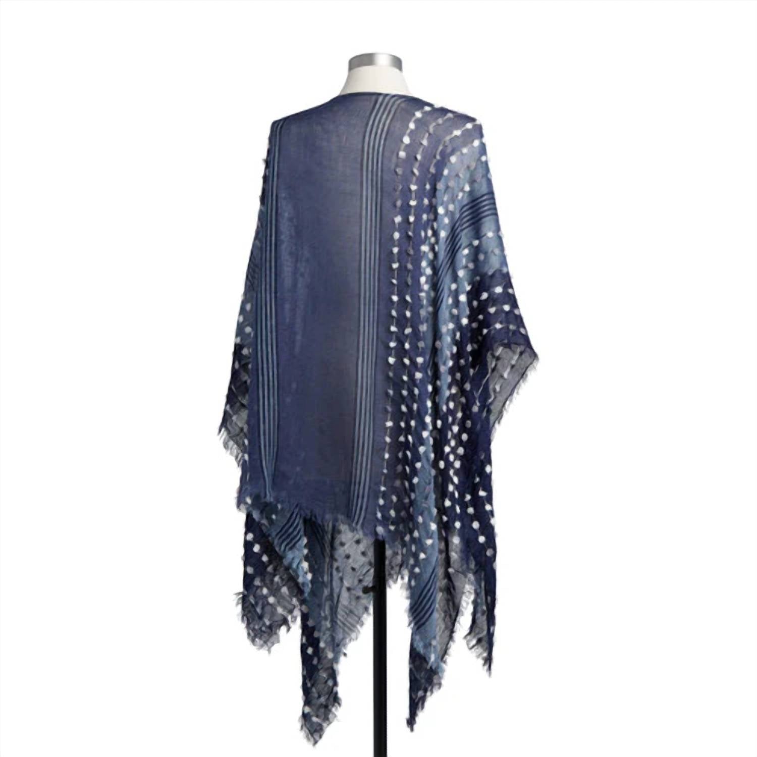 Demdaco - Stripe And Textured Poncho