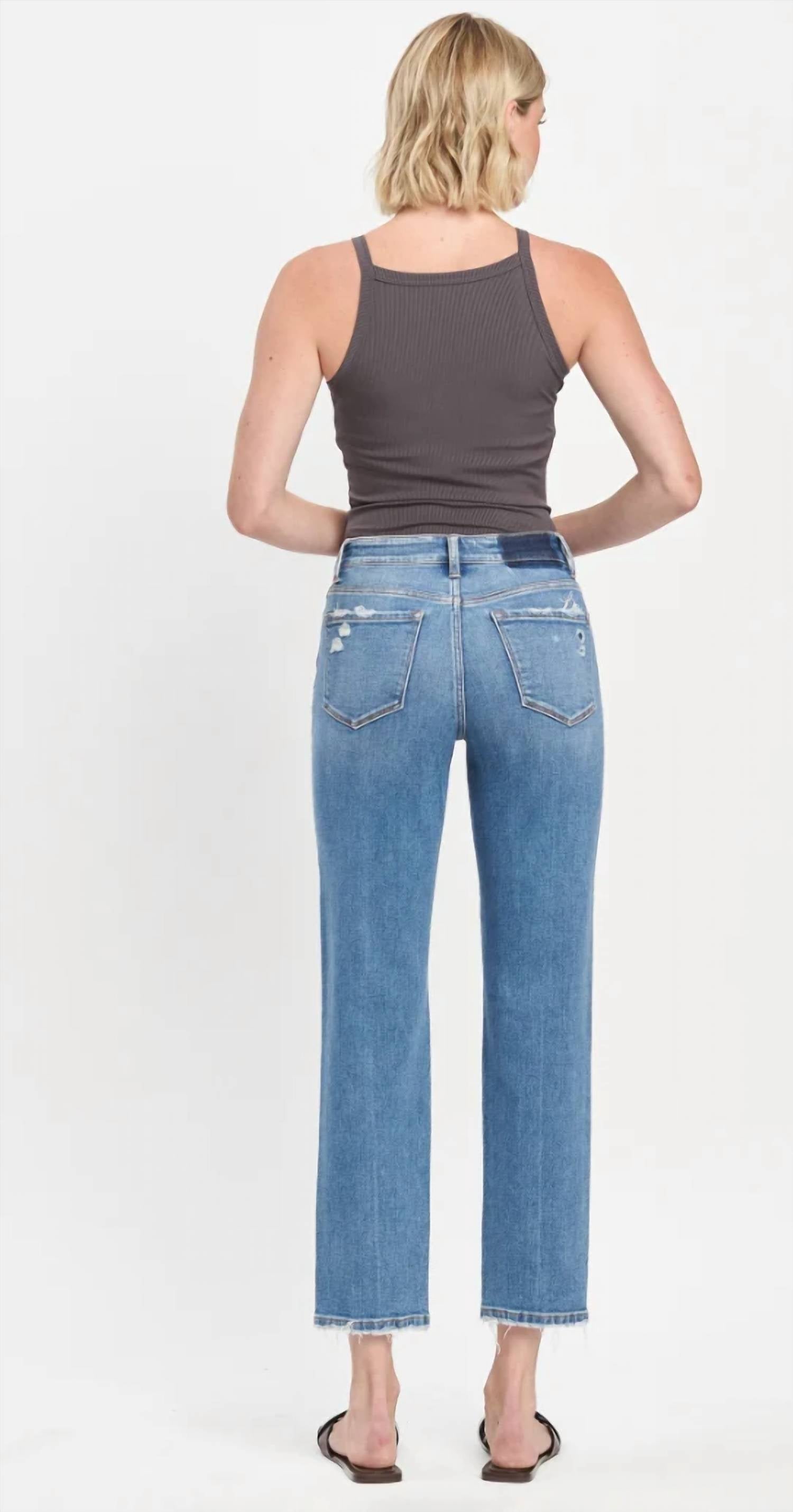 Vervet By Flying Monkey - High Rise Tapered Straight Leg Jean