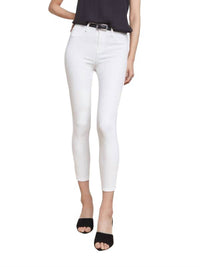 L'Agence MARGOT HIGH RISE SKINNY JEANS in blanc - women's jeans