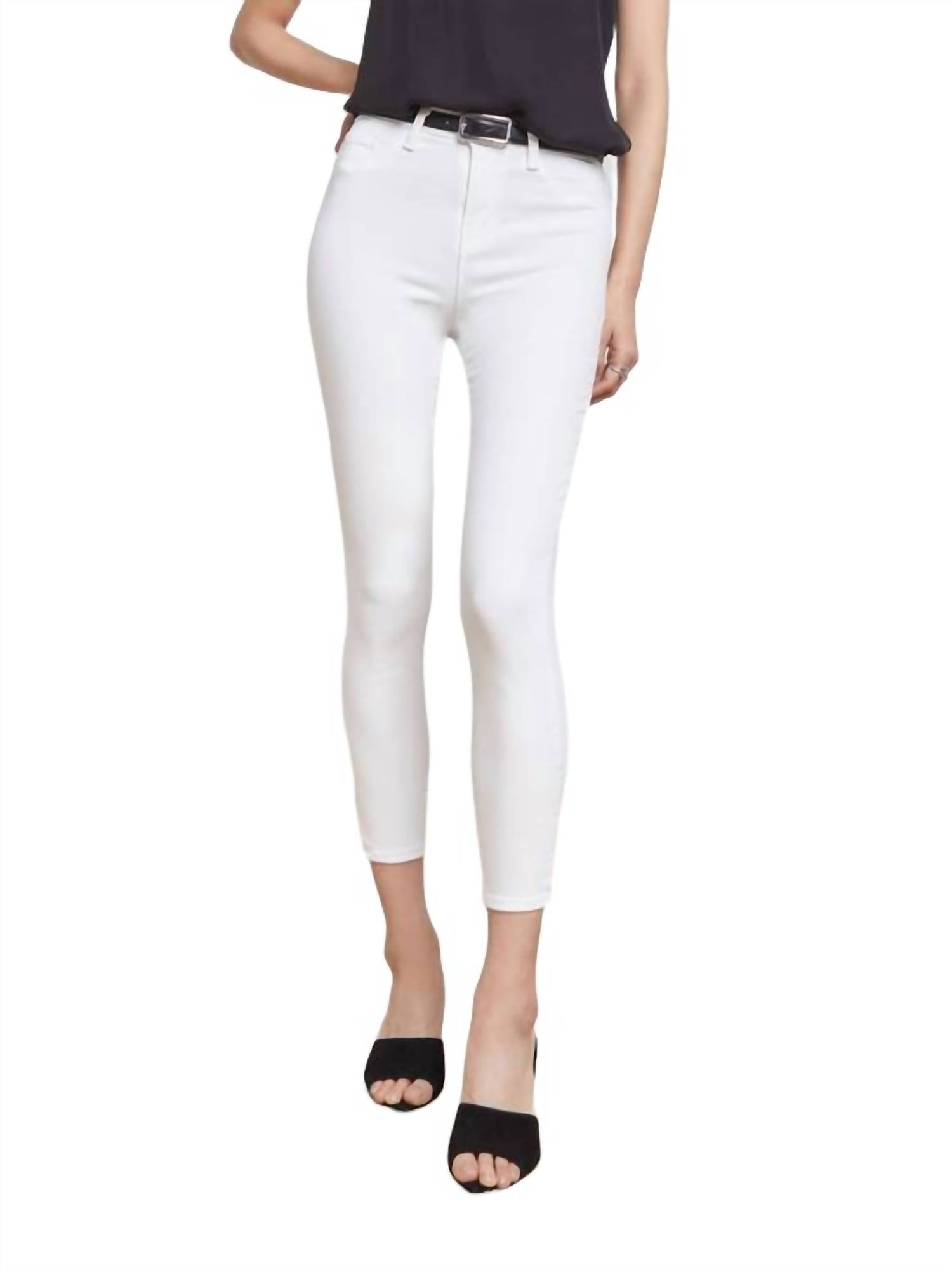 L'Agence MARGOT HIGH RISE SKINNY JEANS in blanc - women's jeans