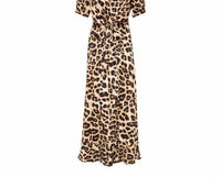 Karmamia Women's Iris Dress in hammered leopard - women's dress - detail view