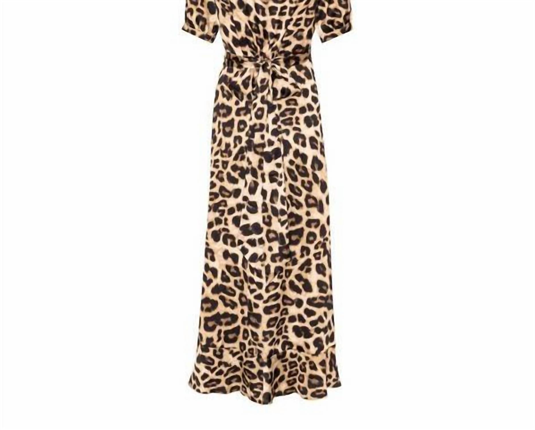 Karmamia Women's Iris Dress in hammered leopard - women's dress - detail view