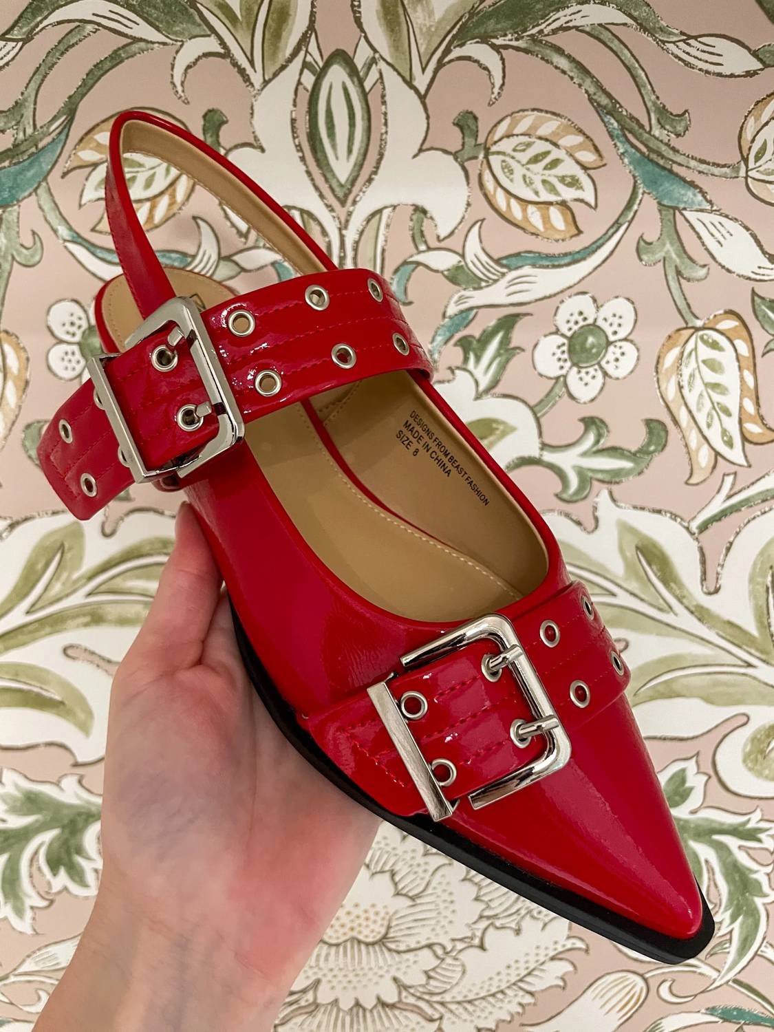 Beast Fashion - Women's Samantha Slingback Grommet Flats
