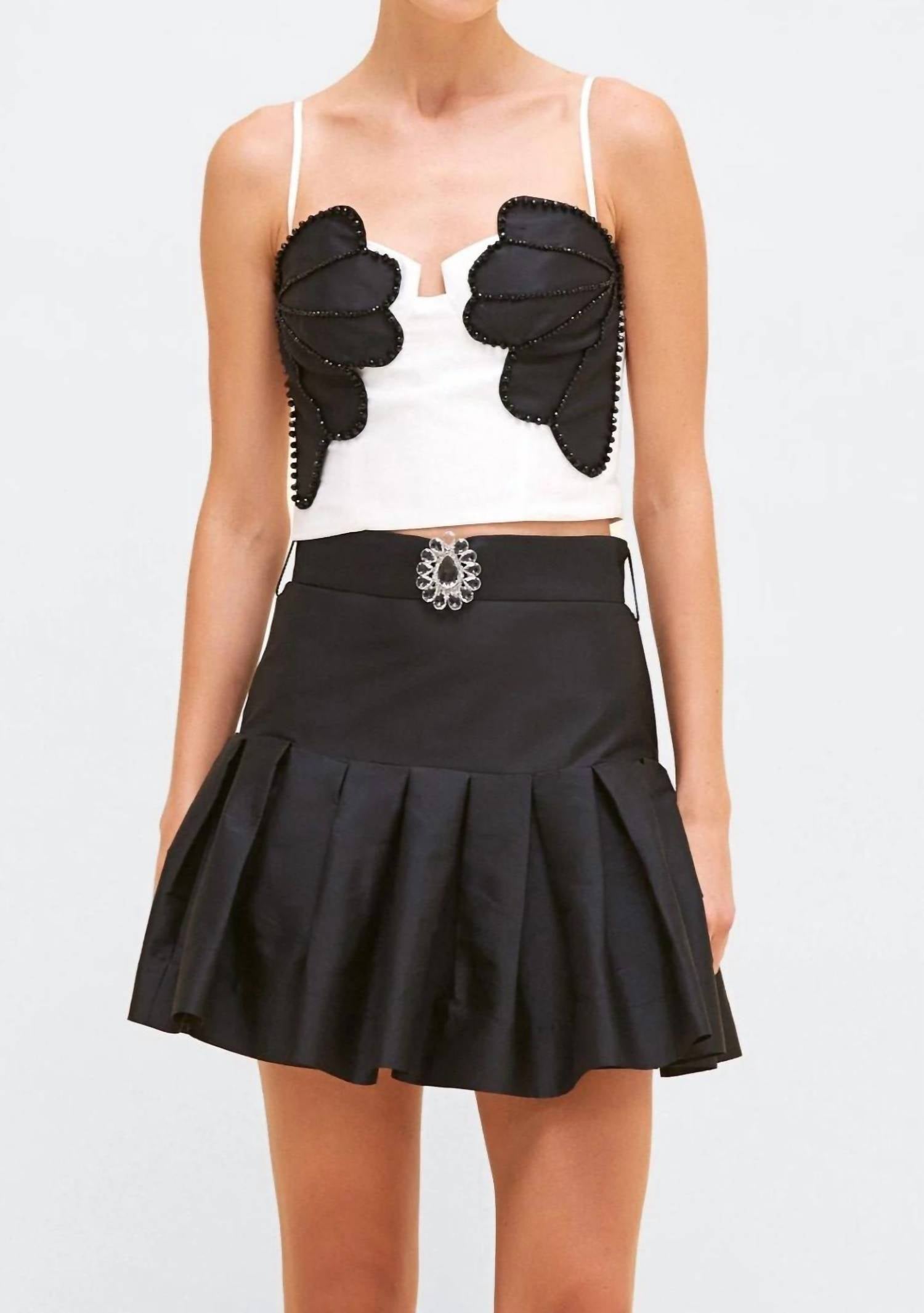 Patbo - Taffeta Bloom Cropped Top