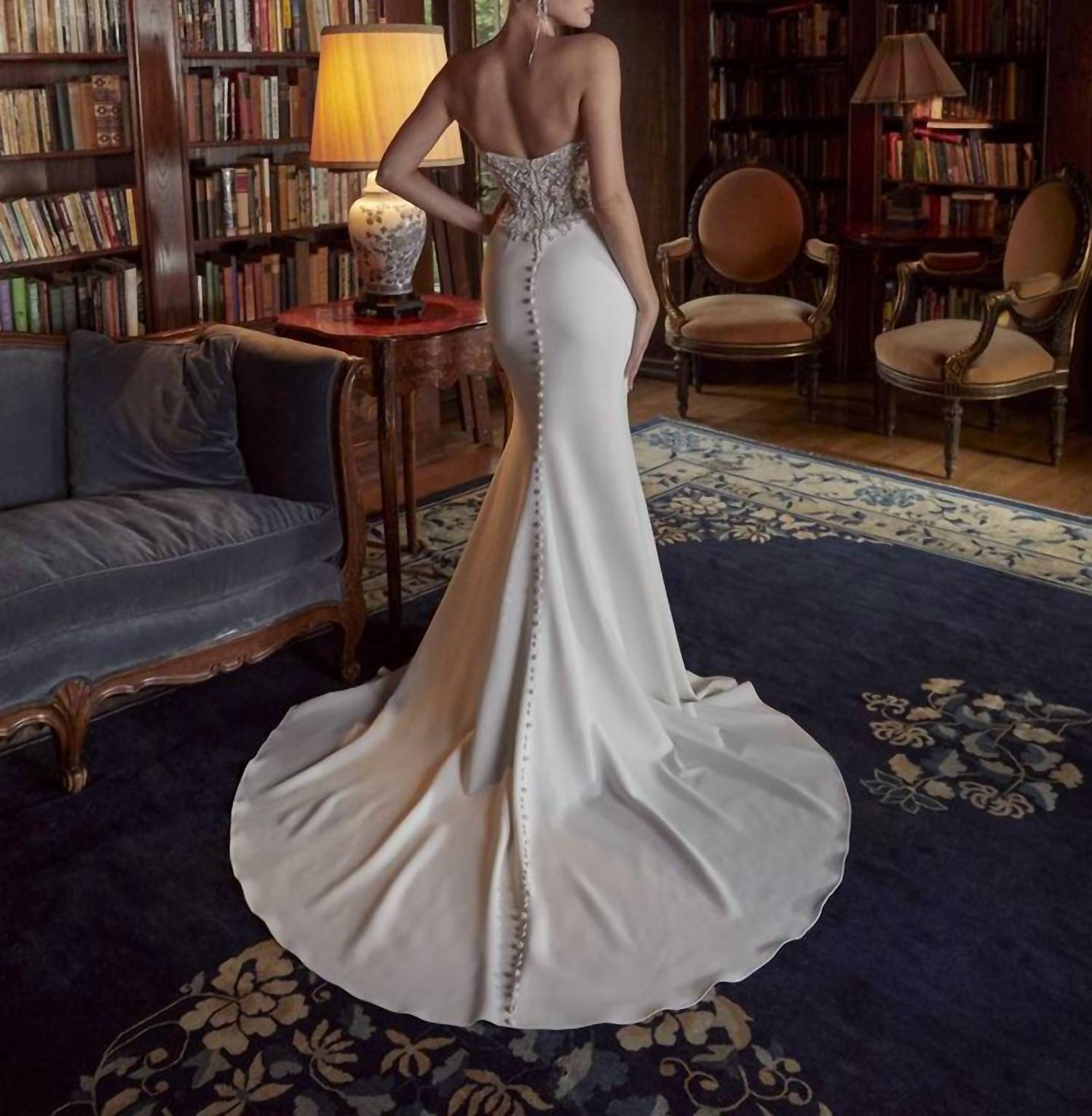 Casablanca Belle Minimalist Sheath Dress in ivory nude silver - women's dress - detail view