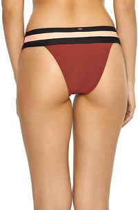 Teeny Colorblock Banded Full Cut Low Rise Bikini Bottoms