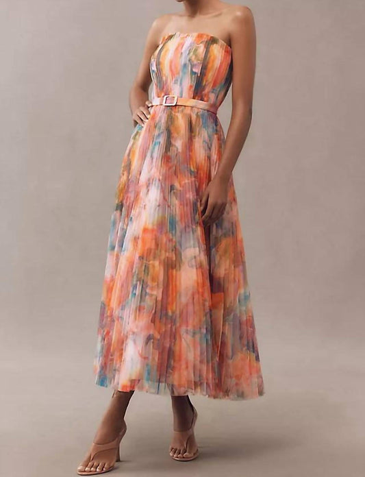 Hutch - Bromley Strapless Pleated Gown