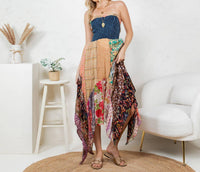 Young Threads - Women's Handkerchief Hem Mid Length Dress
