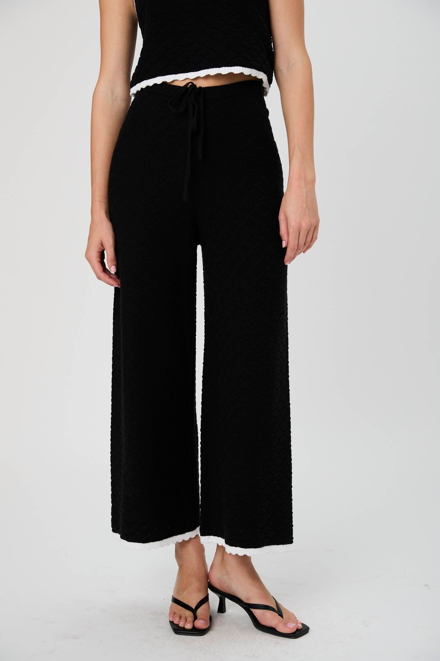French Connection - Teddy Diamond Knit Pants