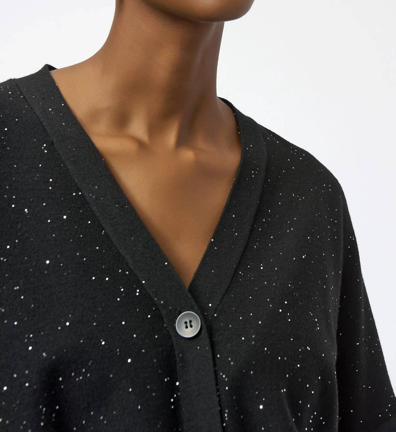 Joseph Ribkoff - Sequined Button Front Relaxed Cardigan