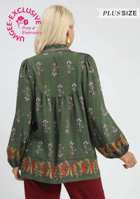 Umgee - Bloom & Wander Peasant Blouse - Plus