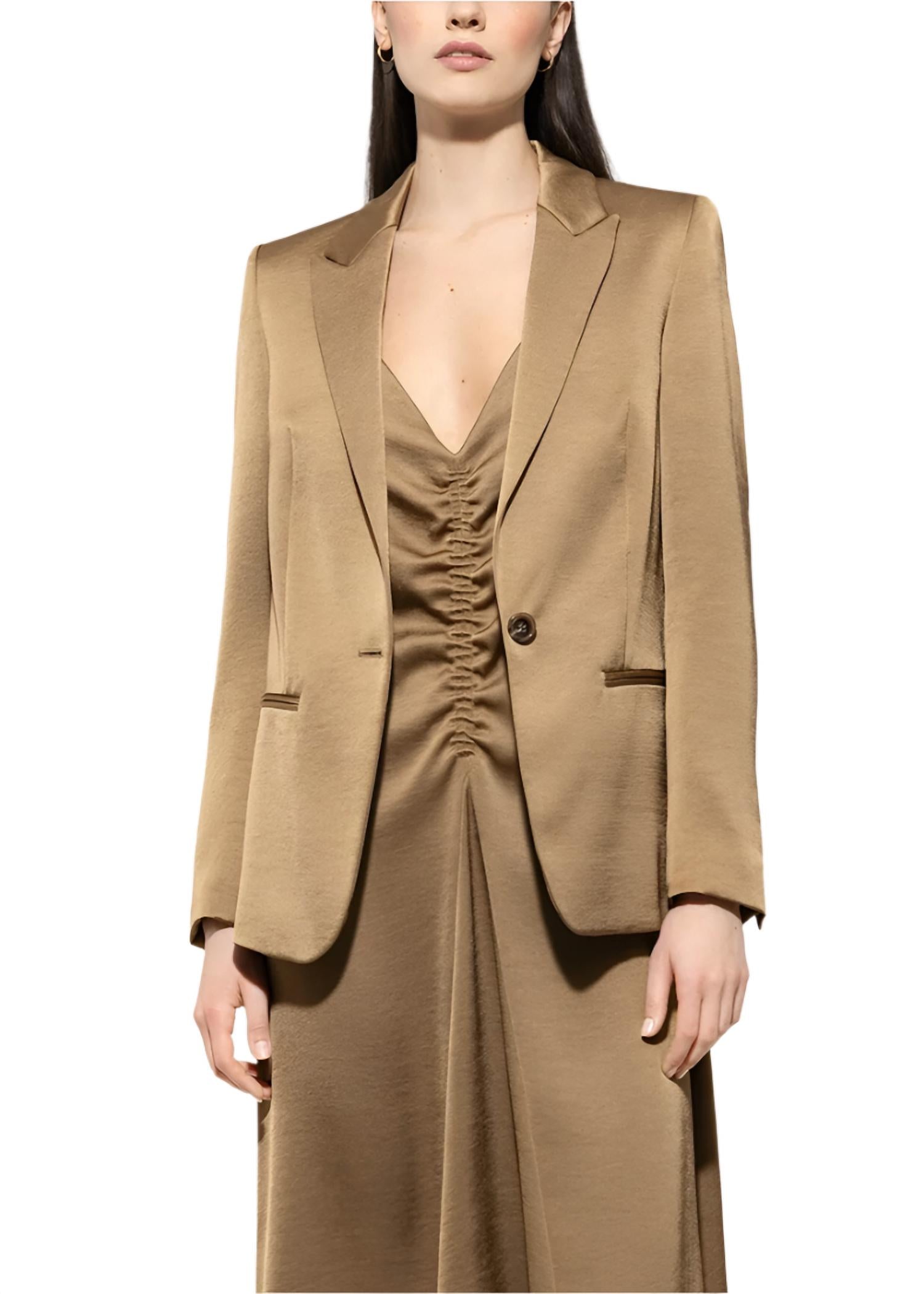 LUISA CERANO One-button Blazer in hanf - women's jacket