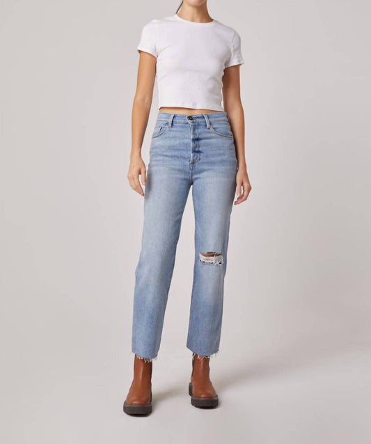 Edyson - Olivier High Rise Straight Leg Jeans with Raw Hem