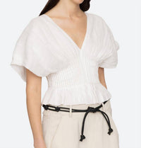 Sea - Zora Pleated Short Sleeved Top