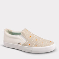 Mykos Women's Piper Slip-on Shoe in cream grey - women's sneaker - detail view