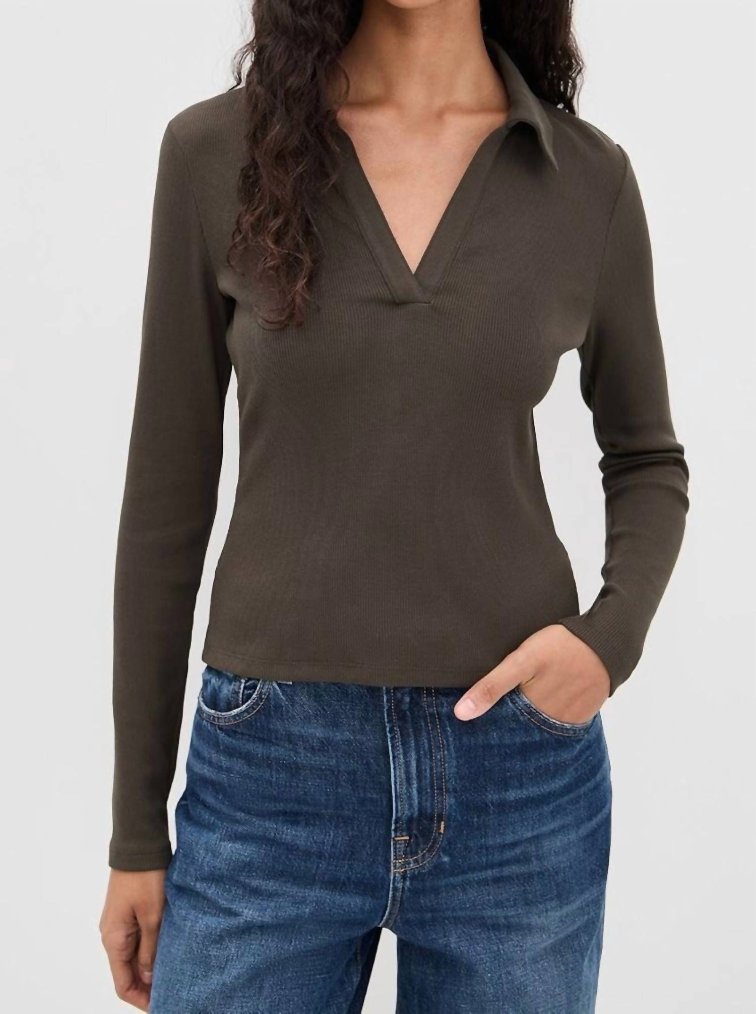 Veronica Beard - Kearney Ribbed Long Sleeve Tee