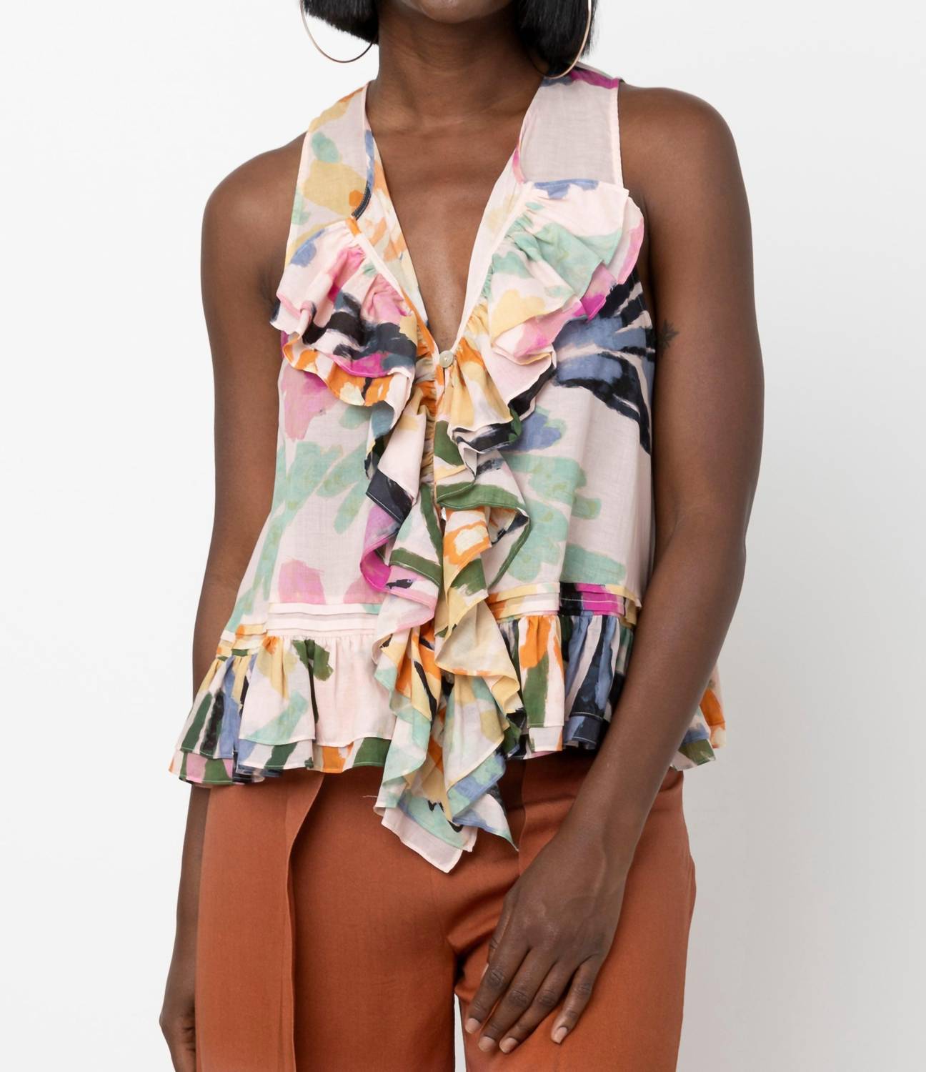 Hope For Flowers - Frilled Shell Top