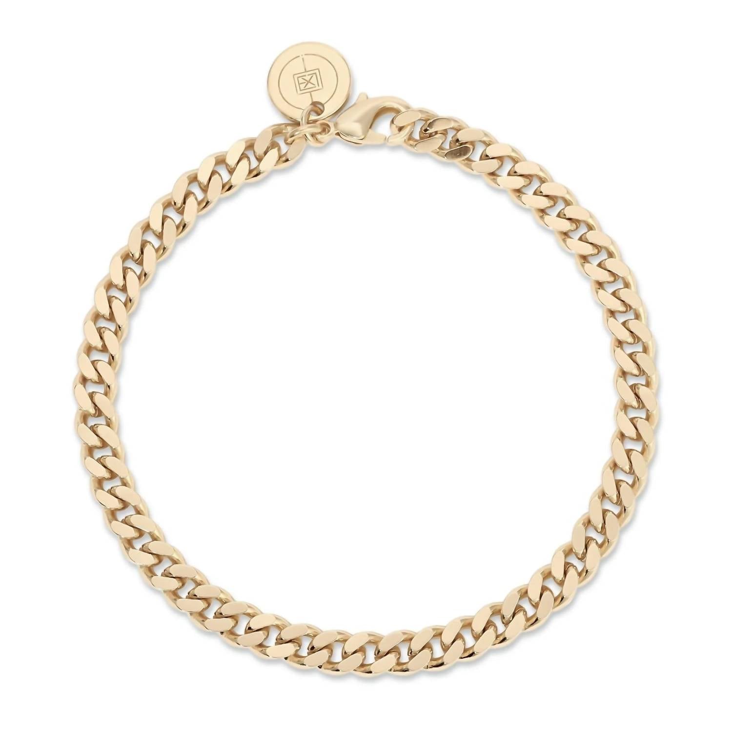 Eklexic - Women's Micro Link Curb Chain Anklet