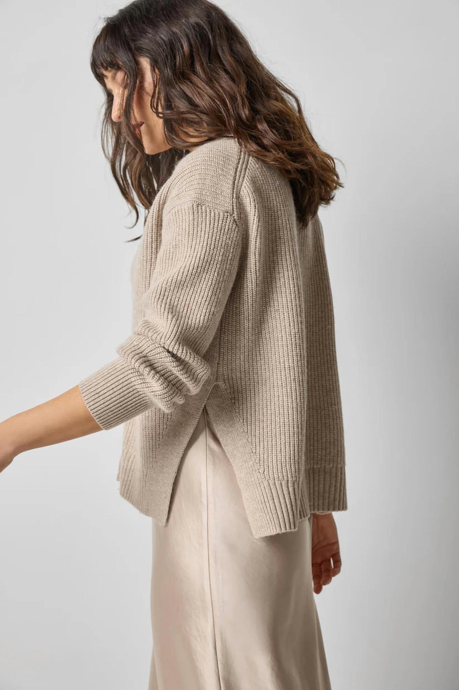Lilla P - Relaxed Side Vent Cardigan