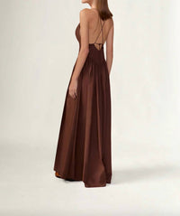 Adriana Degreas - Opulence Deep V Neck Maxi Dress