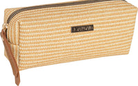 Joan & David - Women's Straw Texture 4 Piece Clear Cosmetic Bag Set