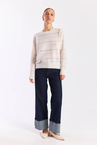 Brodie Cashmere - Textured Taylor Crew Top