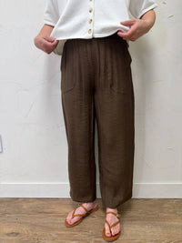 Blu Pepper - Textured High Elastic Waist Lounge Pants